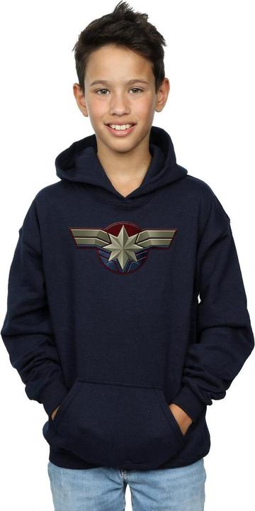 Actual product image Boys Captain Chest Emblem Hoodie (152, 158)