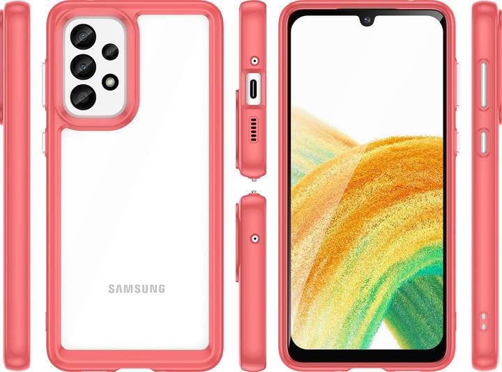 Actual product image Hurtel Outer Space Case for Samsung Galaxy A33 5G cover with a flexible frame red (Samsung Galaxy A33 5G)