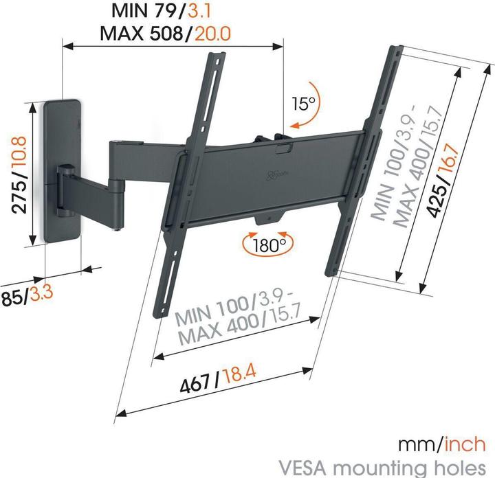 Produktbild Vogels TVM 1445 (Wand, 25 kg, 32" - 65")