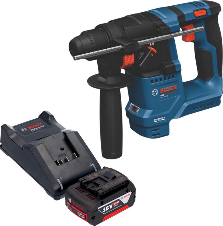 Produktbild Bosch Professional Bosch GBH 18V-18 Professional Akku Bohrhammer 18 V 1,5 J SDS plus Brushless + 1x Akku 5,0 Ah + (Bohrhammer)