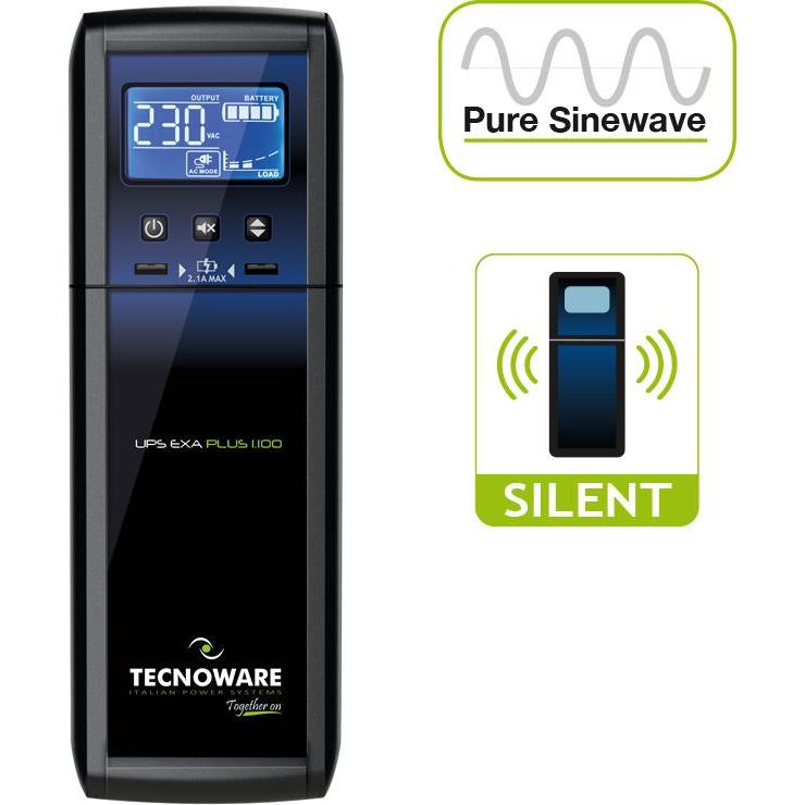Thumbnail - Tecnoware FGCEXAPL1102IEC (1000 VA, 770 W, Line-Interaktiv USV), USV