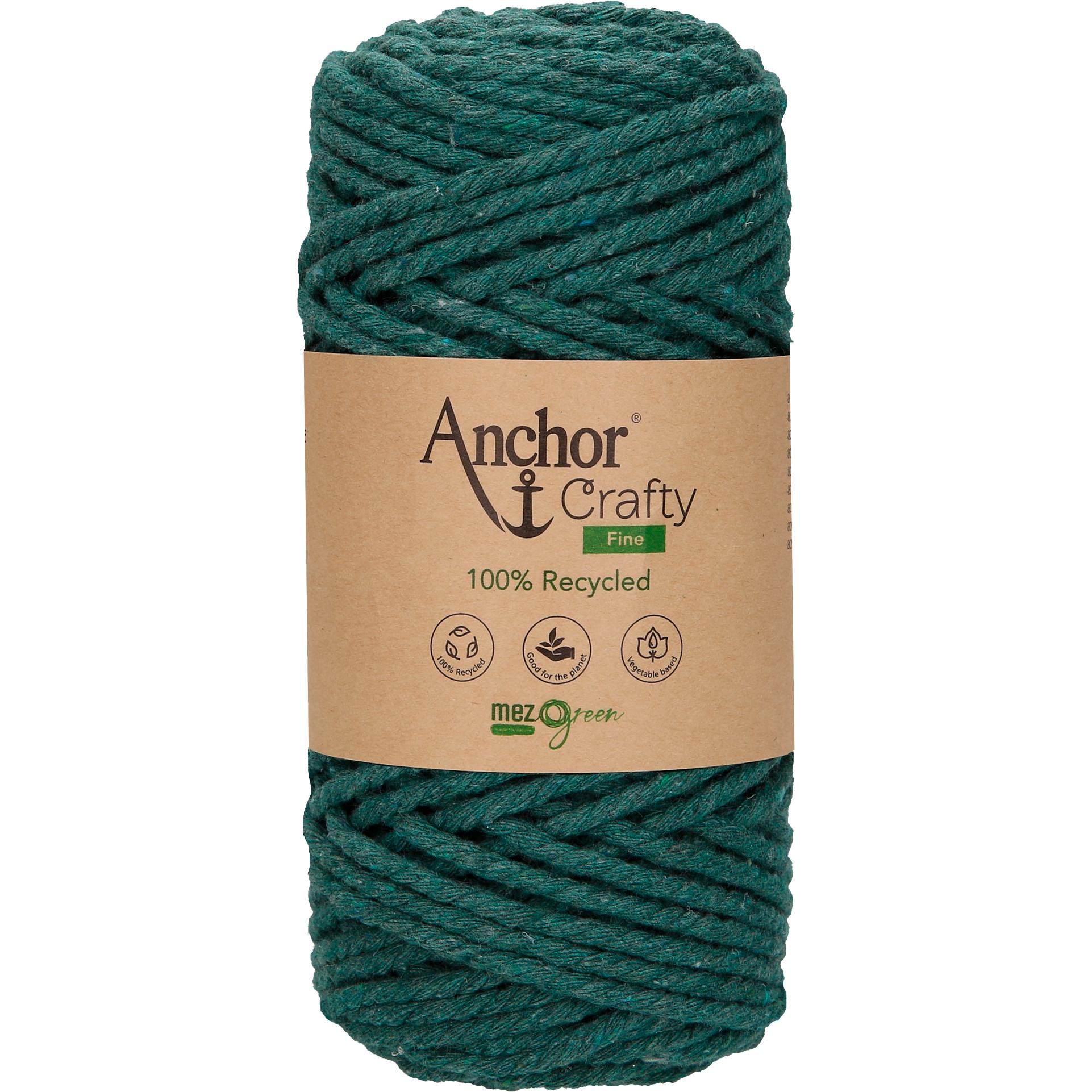 Anchor Crafty fine (Makramee-Garn, gedreht) ca. 3mm, Garn + Wolle, Grün