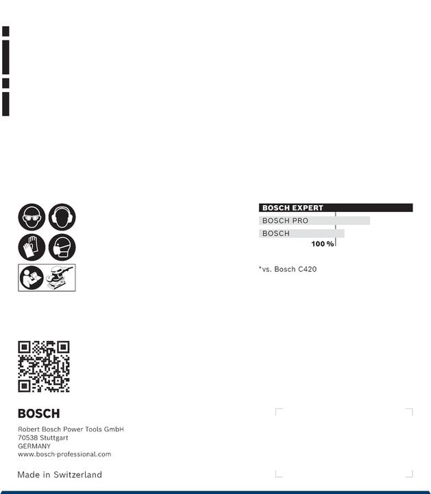 Image du produit Bosch Professional Zubehör EXPERT M480 filet de ponçage 115 x 107 mm, G 180, 10 pièces (G180)