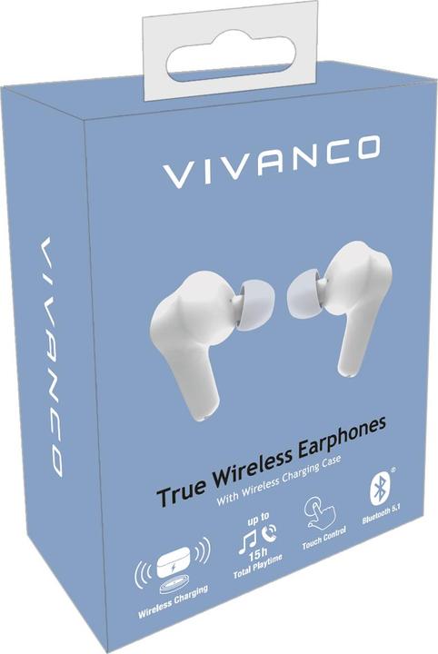 Produktbild Vivanco COMFORT PAIR W Headset True Wireless Stereo (TWS) In-ear Calls/Music Bluetooth White (Keine Geräuschunterdrückung, 10 h, Kabellos)