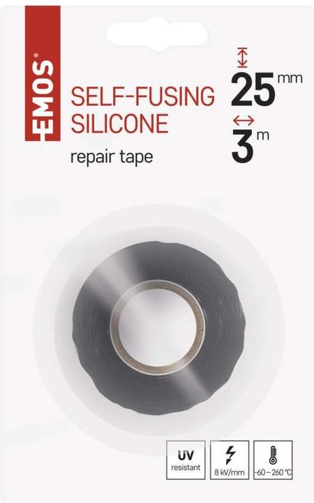 Immagine prodotto Emos Nastro di riparazione in silicone 25mm/33m nero (25 mm)