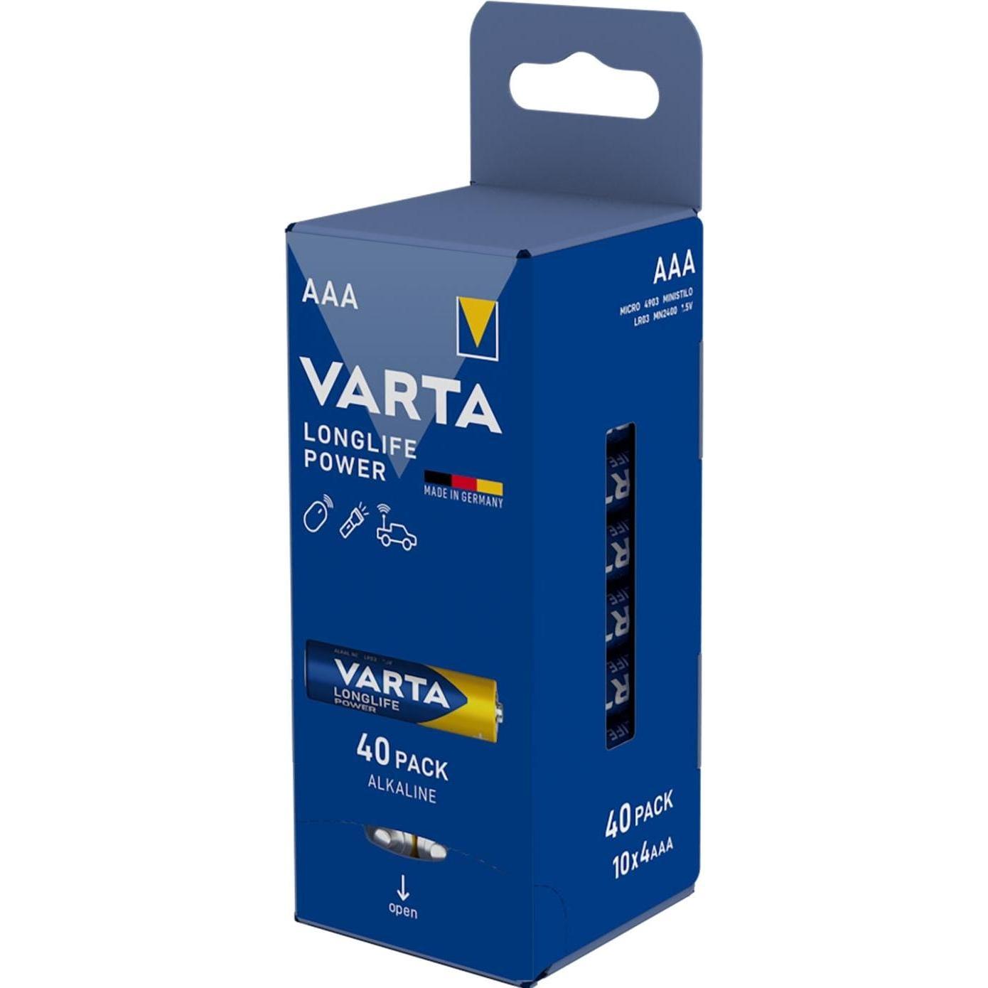 Varta Longlife Power (40 Stk., AAA, 1260 mAh), Batterien + Akkus