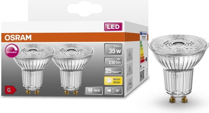 Produktbild Osram Led Superstar Par16 (GU10, 3.40 W, 230 lm, 2 x, G)