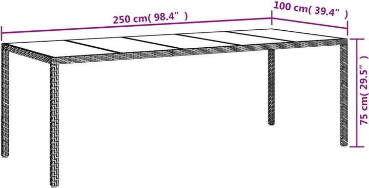 Produktbild vidaXL Gartentisch