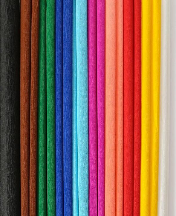 Actual product image I Am Creative Crepe paper set, paper set with elastic properties and an uneven, rough surface, colourful (32 g/m², 10x)
