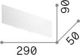 Produktbild Ideal lux ZIG ZAG LED Wandleuchte 12,5W Messing warmweiss 282121 (1450 lm)