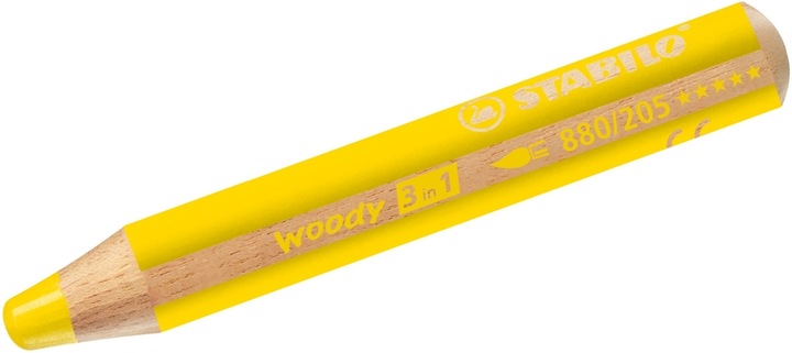 Actual product image STABILO woody 3 in 1 coloured pencil (Yellow, 1 x)
