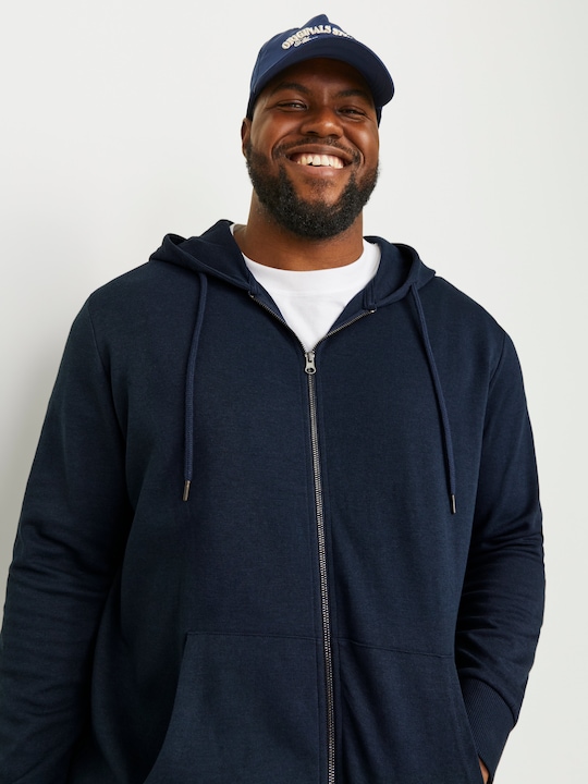Produktbild Jack & Jones Durchgehender Reissverschluss Plus Size Hoodie (8XL)