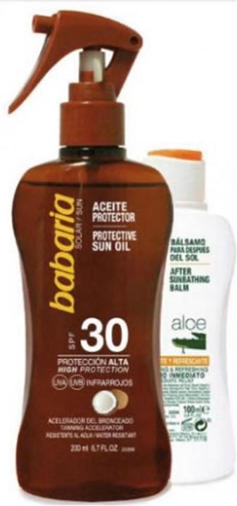 Actual product image Babaria COCO ACEITE SPF20 200ML + ALOE VERA AFTER SUN 100ML (300 ml, After Sun Spray)