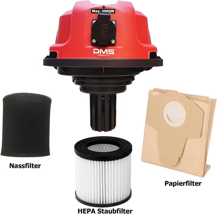 Produktbild DMS Industriestaubsauger mit 2300 Watt Gelb (Nass-Trockensauger)