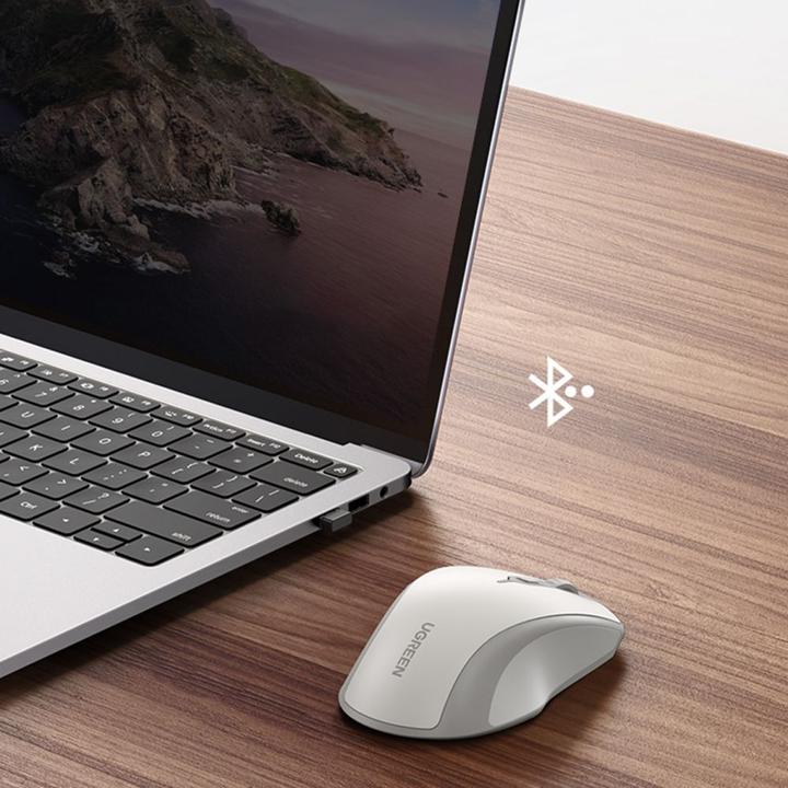 Actual product image Ugreen Wireless mouse MU101 2.4G (White) (Cable)