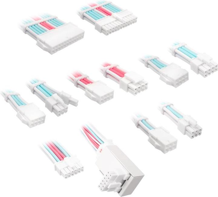 Produktbild Kolink Core Pro Braided Cable Extension Kit 12V-2x6 Typ 1 - Brilliant White/Neon Blue/Pure Pink (0.60 m)