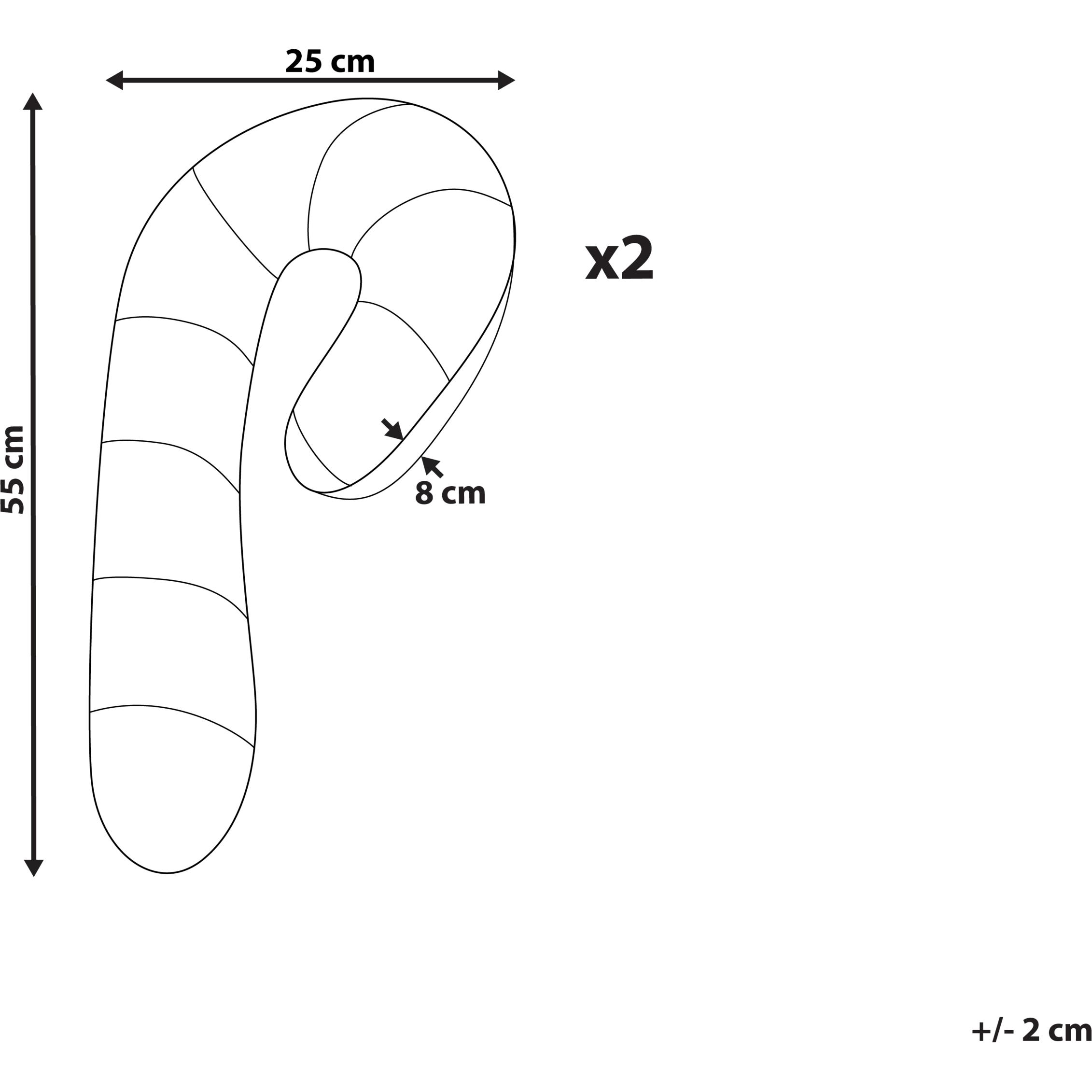 Thumbnail - Beliani, Dekokissen, Candy Cane (22 x 55 cm)