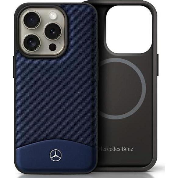 Mercedes MEHMP16X23RBARV iPhone 16 Pro Max 6.9" granatowy/navy hardcase Textured And Plain Leather M (Apple iPhone 16 Pr...