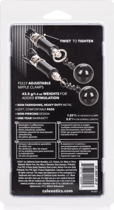 Image du produit CalExotics Pinces à tétons Weighted Twist Nipple Clamps