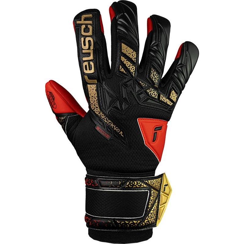 Reusch, Handschuhe, Football Attrakt Freegel Silver, Rot, Schwarz, Gold, (8)