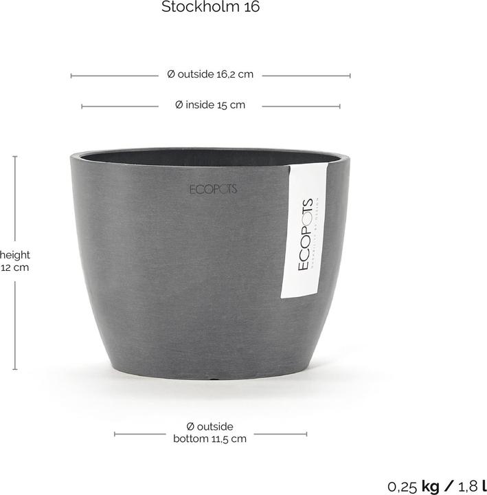 Produktbild Ecopots Stockholm (16 x 12.50 cm)