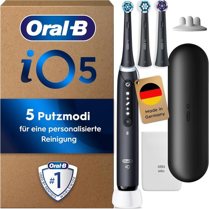Immagine prodotto Oral-B Spazzolino elettrico con 3 testine, custodia viaggio e sensore pressione