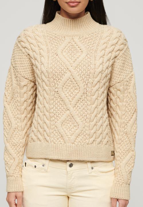 Image du produit Superdry pull polo en maille aran cable (XS)