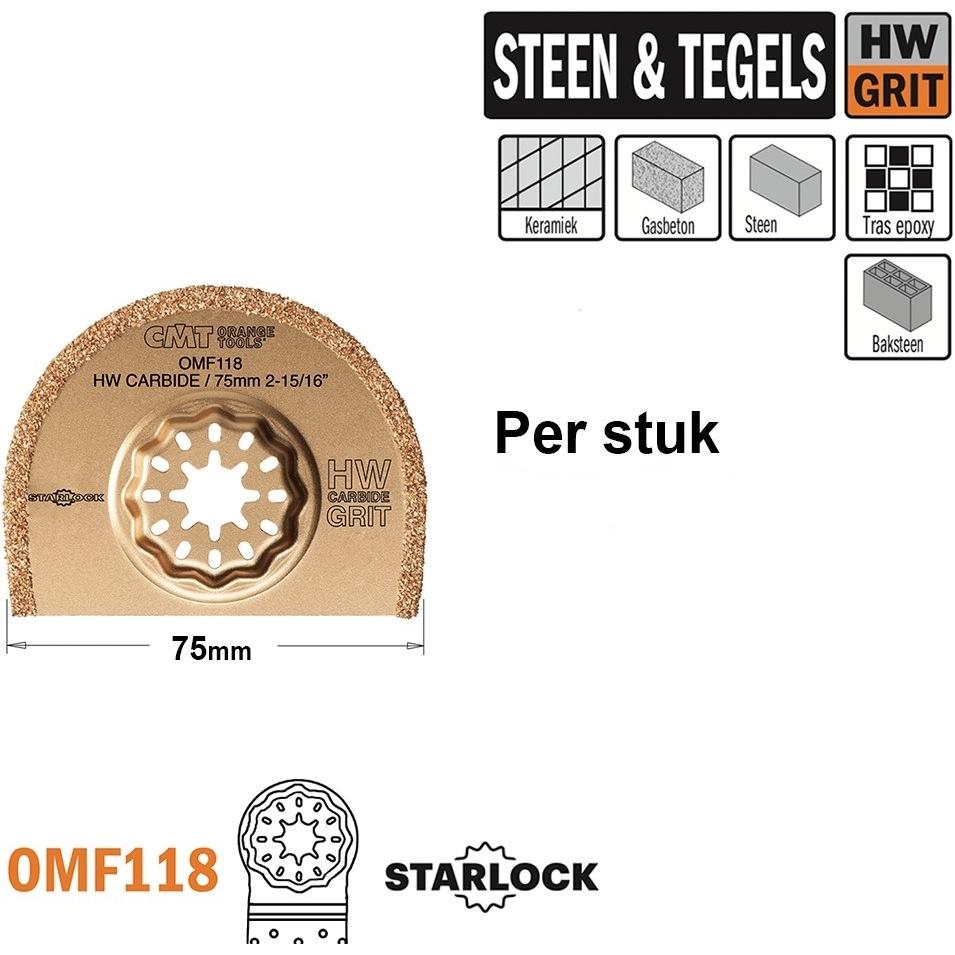 CMT, Lama, OMF118-X1 Rundes HW-Korn Multitool-Sägeblatt 75 mm 1 Stück