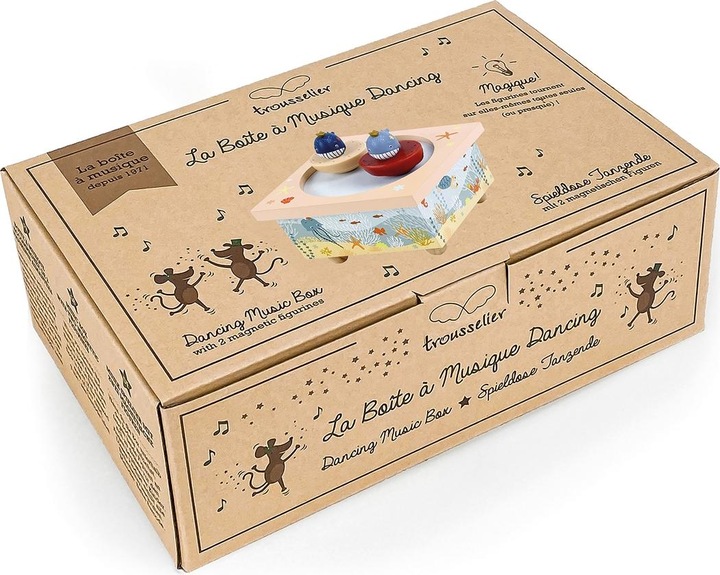 Actual product image Trousselier Music box with dancing whales, magnetic