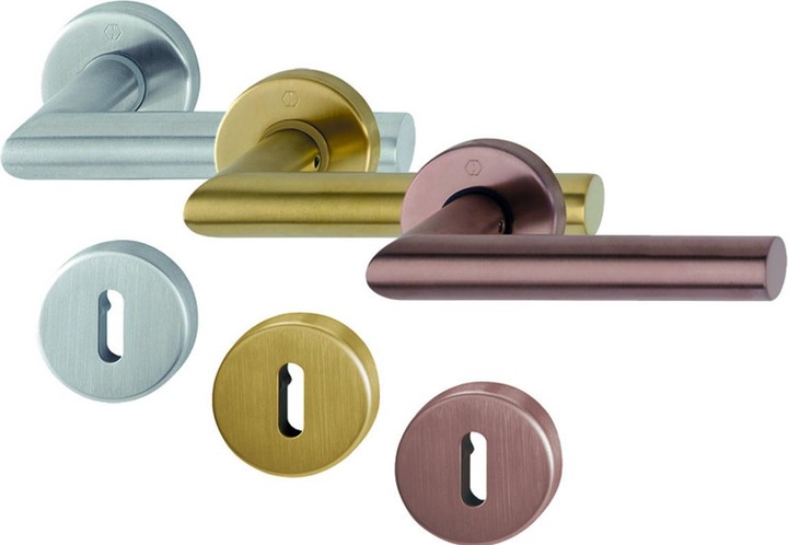 Actual product image Hoppe Handle set E1400Z/E42KV/E42KVS Amsterdam SecuSan (Door set)