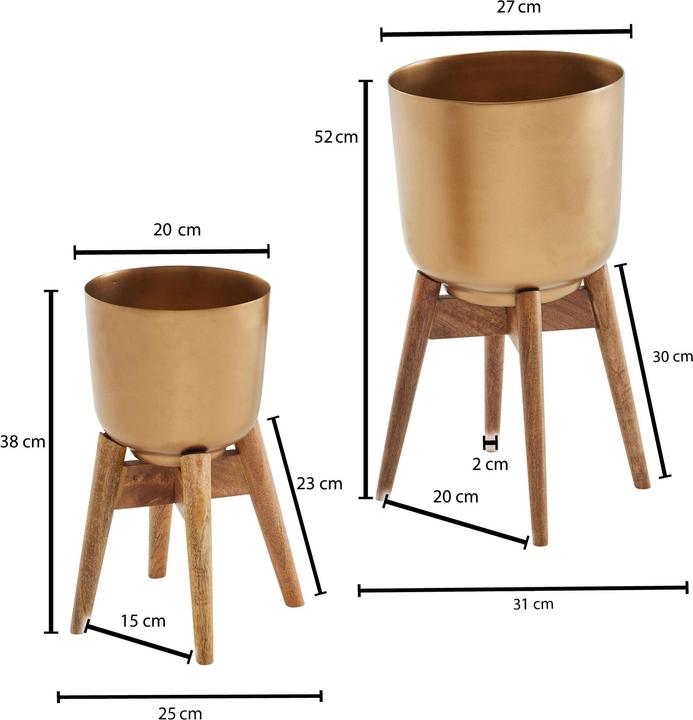 Produktbild FineBuy Blumentopf 2er Set (31 cm)