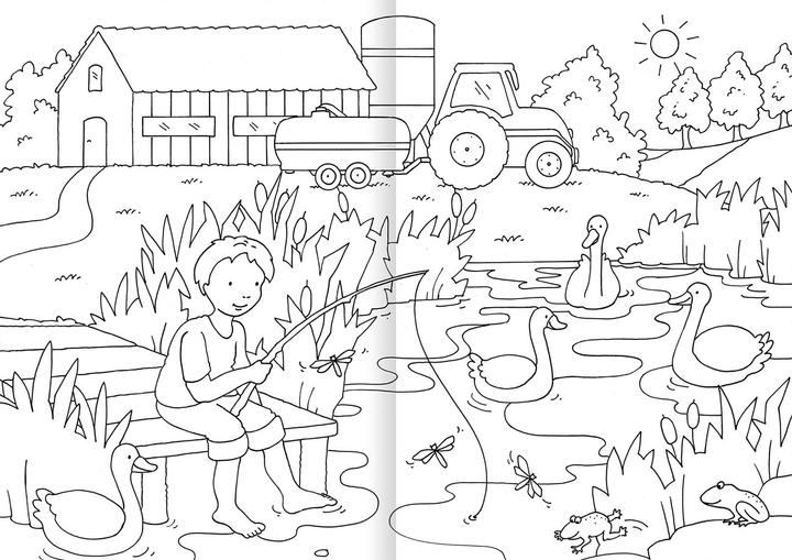 Actual product image Coloring book from 3 years - Farm