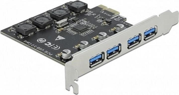 Actual product image Delock PCI Express x1 card to 4 x external USB Type-A socket SuperSpeed USB (USB 3.2 Gen 1)