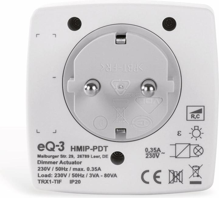 Actual product image Homematic IP Dimmer socket outlet - trailing edge