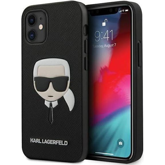 Karl Lagerfeld Case (Apple iPhone 12, Apple iPhone 12 Pro), Smartphone Hülle, Schwarz