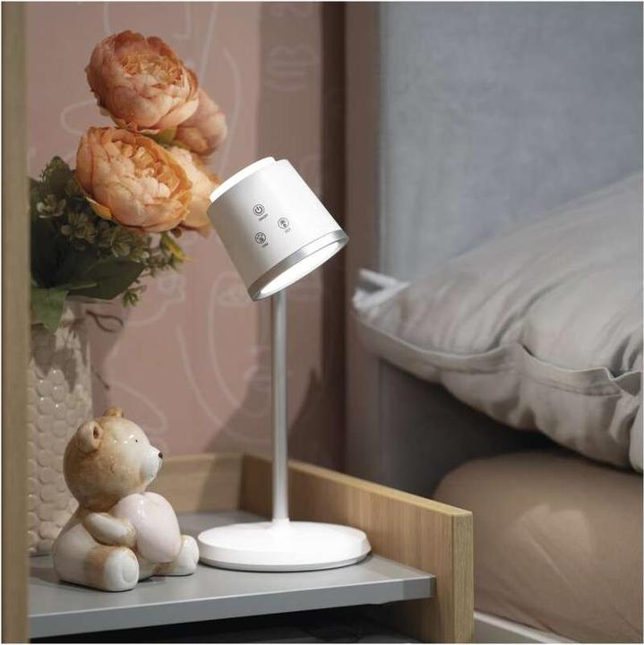 Produktbild Emos LED Schreibtischlampe ABBIE, wiederaufladbar, weiss (300 lm)