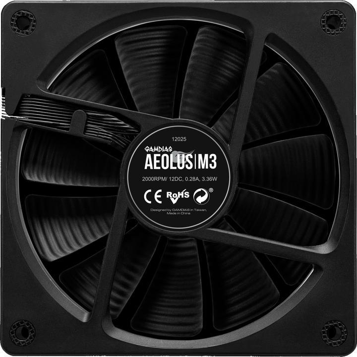 Immagine prodotto Gamdias Ventilatore di boitier Aeolus M3 RGB 12cm (Noir) (120 mm)