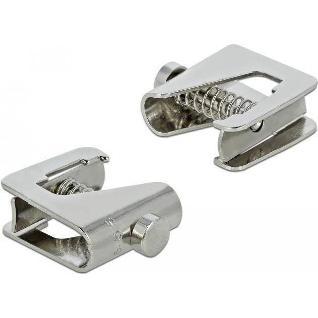 Delock Shield Clamp for Busbar, Elektronikkabel + Stecker, Silber