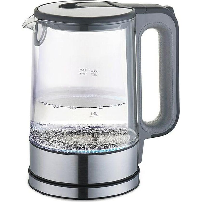 Maestro Electric kettle MR-053-GRAY glass 1.7 l 2200 W, Wasserkocher, Silber