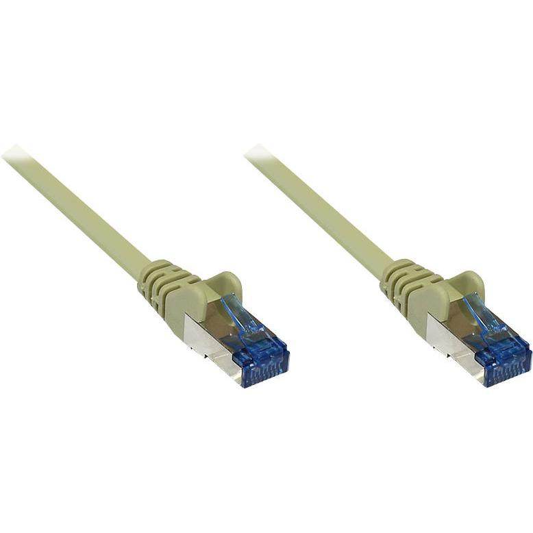 Thumbnail - Good Connections RNS Patchkabel mit Rastnasenschutz, Cat. 6A, S/FTP, PiMF, halogenfrei, 500MHz, grau, 10m (S/FTP, CAT6a,...