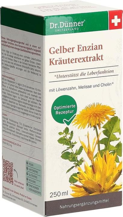 Dr. Dünner Dünner Gelber Enzian Kräuterextrakt Fl 250 ml (1 Stück, Flüssigkeit, 470 g)