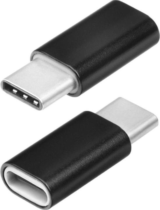 Actual product image Partner Telecom Converter OEM Adapter Micro USB (female) to Type C (male) black (Micro USB, USB-C)