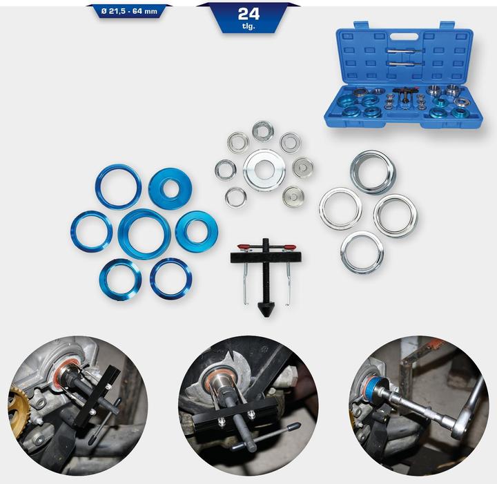 Actual product image Brilliant Tools Radial seal assembly-disassembly set, 24 pcs.
