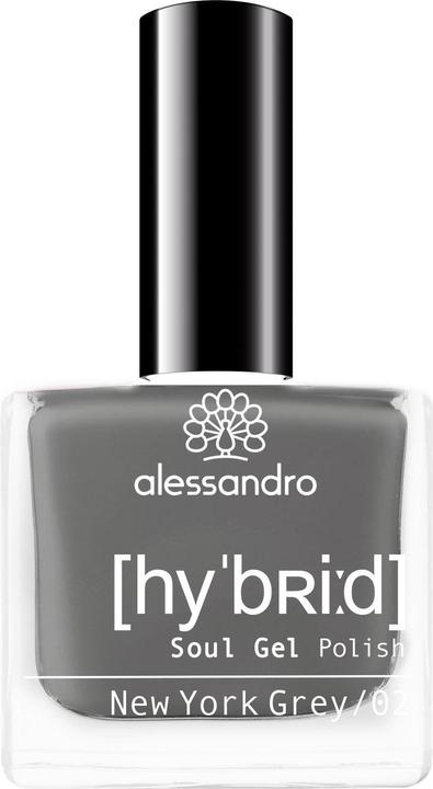 Alessandro Vernis à ongles Hybrid 116 New York Grey (116 New York Gris, Vernis à ongles effet gel)