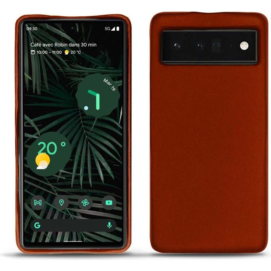 Noreve Lederschutzhülle (Google Pixel 6 Pro), Smartphone Hülle, Orange