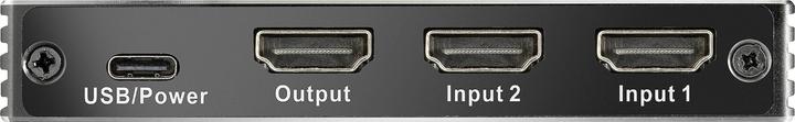 Actual product image SpeaKa Professional SP-HSW-300 2 Port HDMI Switch Ultra HD-capable 7680 x 4320 Pixel