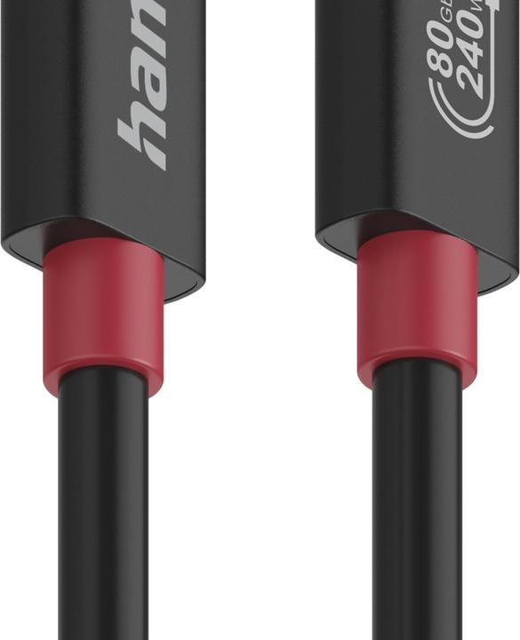 Immagine prodotto Hama USB-C-Kabel, E-Marker, USB4 Gen4, 80 Gbit/s, 5 A, 240 W, 1,00 m (1 m, 240 W)