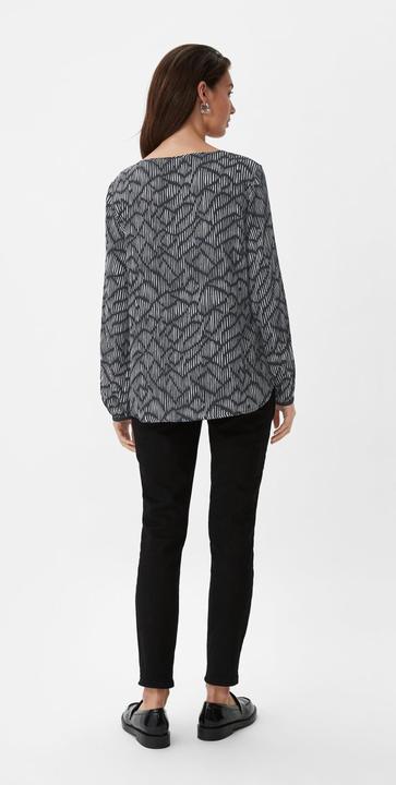 Produktbild Comma Bluse Gemusterte Crêpe-Bluse mit Bindeband (34)