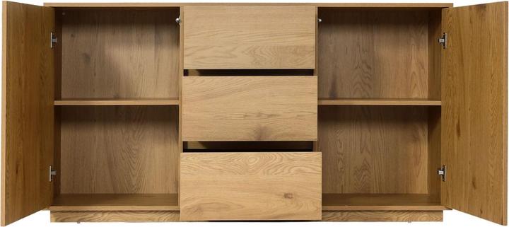 Actual product image Swisshandel24 Sideboard HWC-J78, chest of drawers highboard drawer, MDF soft-close 86x160x40cm oak look (86 x 160 x 40 cm)