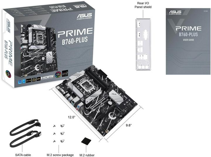 Actual product image ASUS Prime B760-PLUS (LGA 1700, Intel B760, ATX)